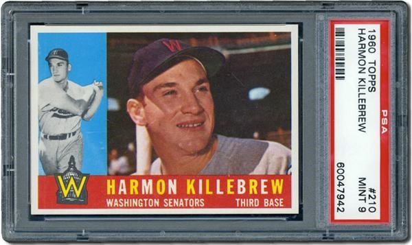 Post War Baseball Cards - 1960 Topps #210 Harmon Killebrew PSA 9 Mint