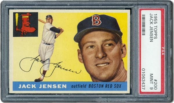 Post War Baseball Cards - 1955 Topps #200 Jackie Jensen PSA 9 Mint