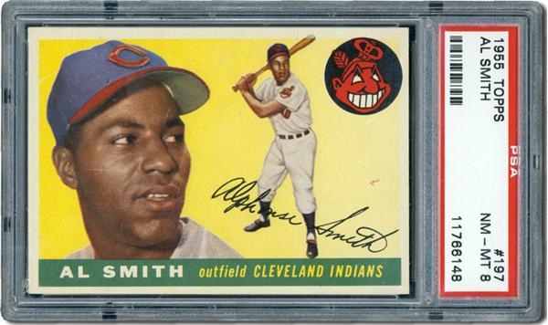 Post War Baseball Cards - 1955 Topps #197 Al Smith PSA 8 Nm/Mt