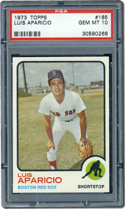 Post War Baseball Cards - 1973 Topps #165 Luis Aparicio PSA 10 Gem Mint