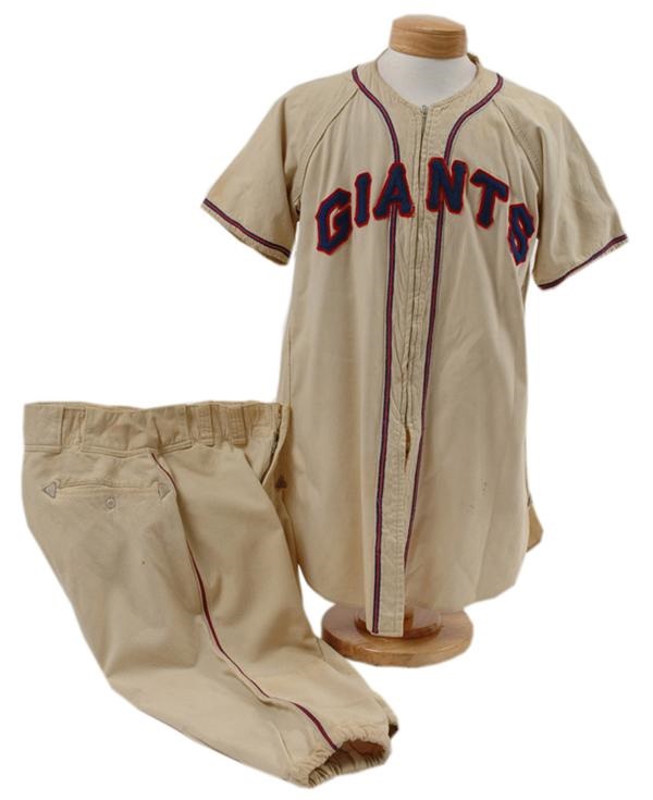 Baseball Jerseys - 1940s Johnny Rucker Game Used Jersey With Buster Maynard Pants