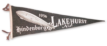 - 1936 Hindenburg Souvenir Pennant (29")