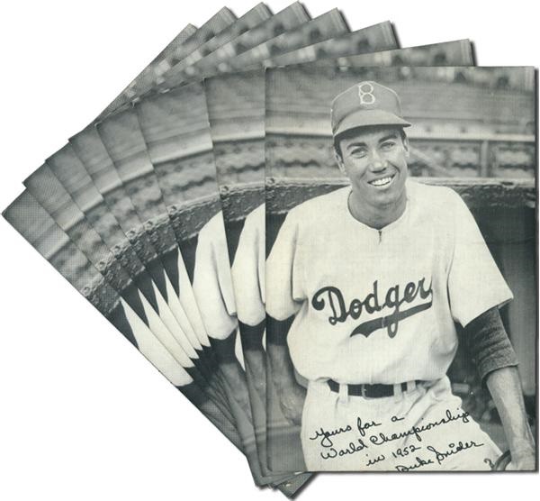 - 1952 Brooklyn Dodgers Schedules with Duke Snider on Front (8)