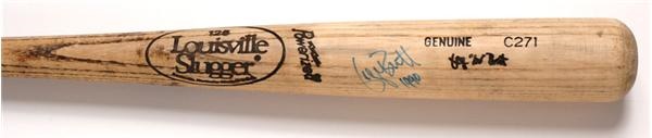 - 1990 George Brett Game Used Autographed Bat (32.5")
