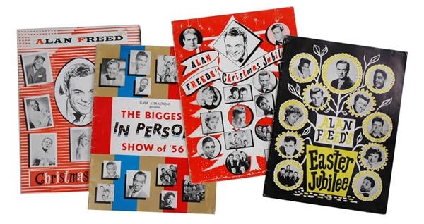 Rock Memorabilia - 1950's Alan Freed Early Rock 'n' Roll Tour Programs (4)