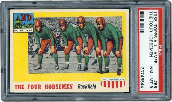 Football Cards - 1955 Topps All American #68 The Four Horsemen (NM-MT PSA 8)