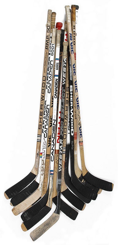 Rick the Stick - NHL Stars of the 80's Signed Game Used Stick Lot (13)