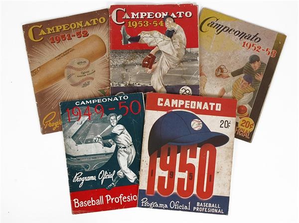 Baseball Memorabilia - Cuban Baseball Yearbooks (5)