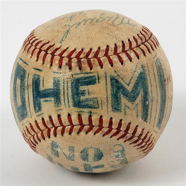 Baseball Memorabilia - 1950 Rudolfo Arias Cuban Sugar Kings Autographed No Hitter Game Ball