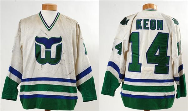 Hockey Sweaters - 1979-80 Dave Keon Hartford Whalers Game Worn Jersey