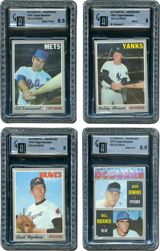Unopened Cards - 1970 Topps Baseball Cello Packs Collection (16)