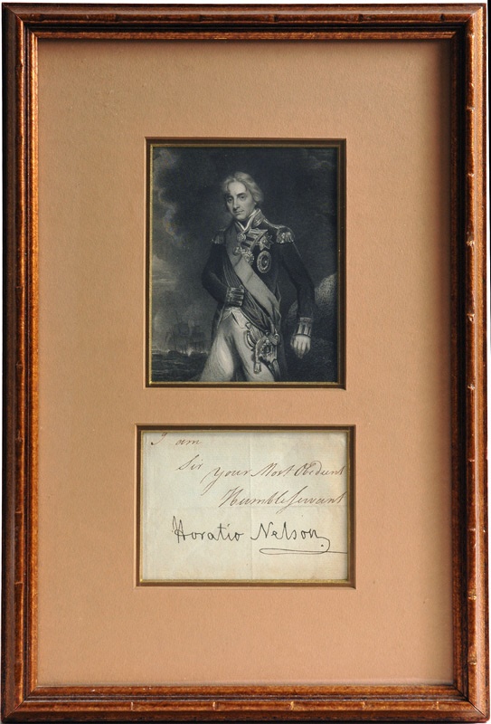 Napoleonica Historicana Collection - Horatio Nelson Autograph