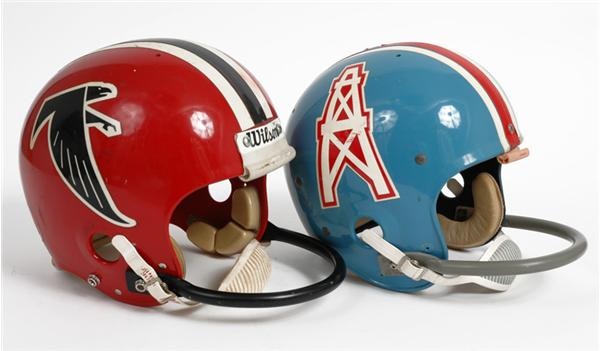 Football - 1970s Houston Oilers and Atlanta Falcons Game Used Helmets