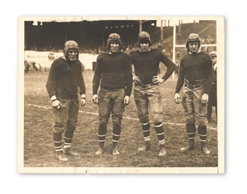 - 1925 First N.F.L. Game Wire Photograph with Thorpe (6.5x8")