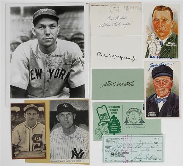 Baseball Autographs - Large Hall of Fame Signature Collection