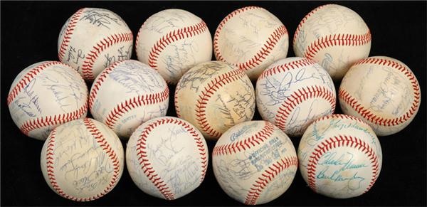 Complete Set of 1980 American League Signed Baseballs (14)