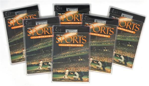 Ernie Davis - Sports Illustrated 1st Issue Graded Lot (13)