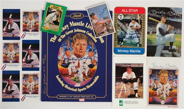 Mickey Mantle - Mickey Mantle Autograph Collection of 44