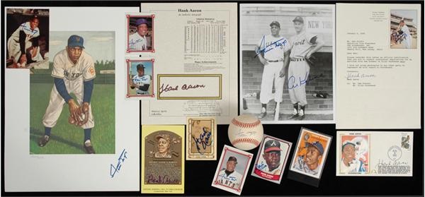 Hank Aaron and Willie Mays Autograph Collection (71)