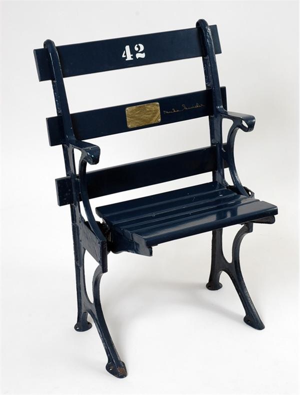 Jackie Robinson & Brooklyn Dodgers - Ebbetts Field Box Seat Signed By Duke Snider