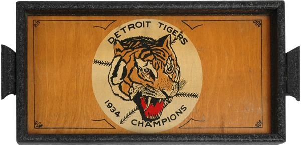 Ernie Davis - 1934 American League Champion Detroit Tigers Serving Tray
