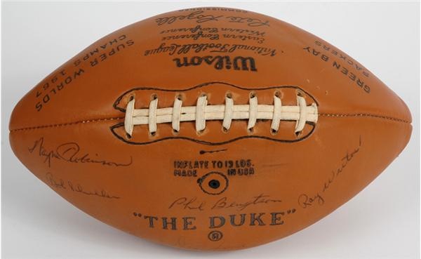 1967-68 Super Bowl II Champion Green Bay Packers Signed Football