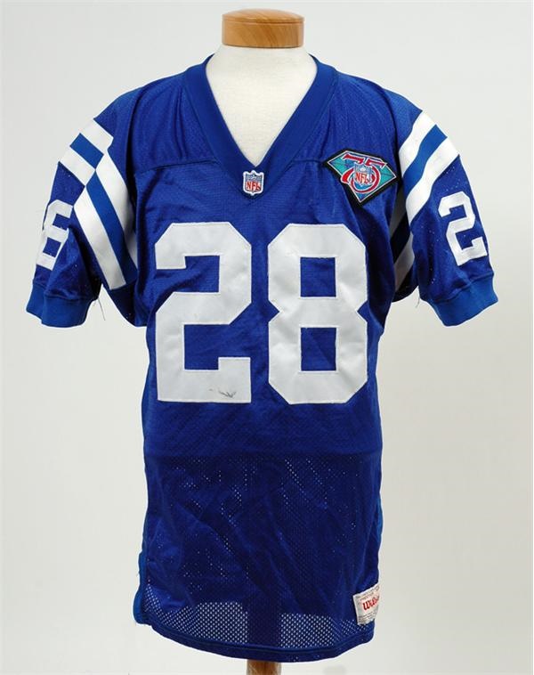 1994 Marshall Faulk Indianapolis Colts Game Used Rookie Jersey