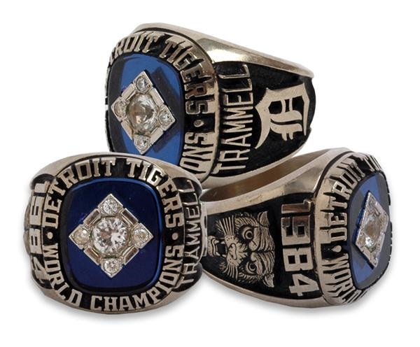 Baseball Rings, Trophies, Awards and Jewel - 1984 Detroit Tigers World Series Alan Trammell Ring
