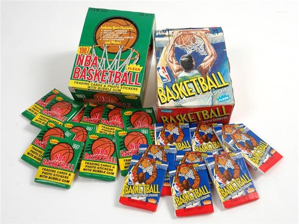 Unopened Cards - 1987/88 and 1989/90 Fleer Basketball Wax Boxes