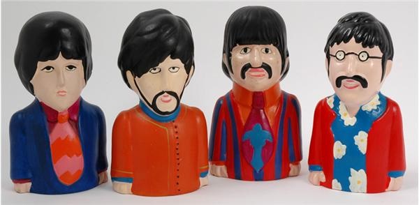 Beatles Memorabilia - The Beatles Yellow Submarine Set of Four Figural Banks
