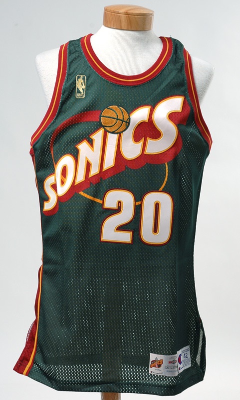 Basketball - 1996-97 Gary Payton Supersonics Game Worn Jersey