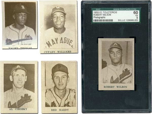 Negro League and Latin Cards - Collection of (5) 1950-51 Toleteros High #s (Real Photographs) Card