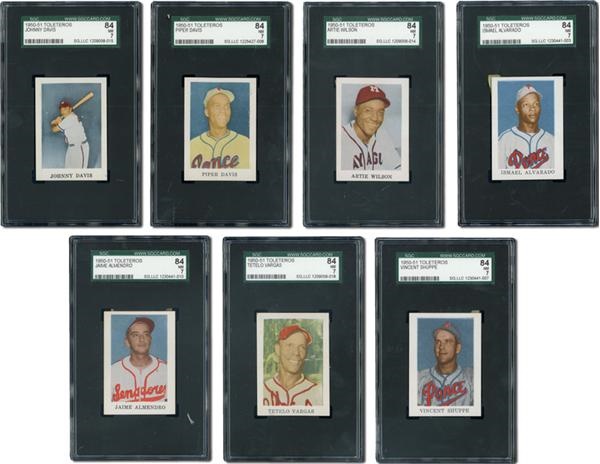Negro League and Latin Cards - Collection of (19) 1950-51 Toleteros Cards All Graded SGC 84 7 NM