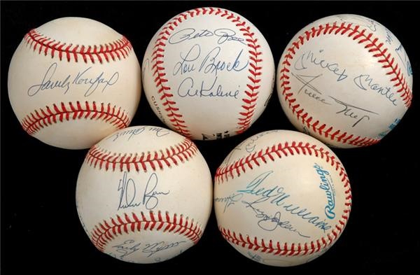 Autographed Baseballs - Unique Signed Baseball Collection with 500 HR Balls (31)