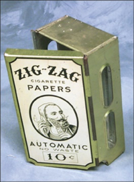 1930's Zig Zag Cigarette Paper Dispenser (2x3x6")