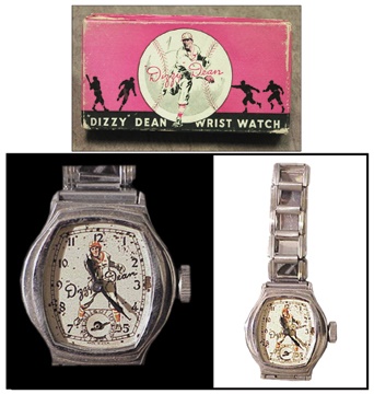 Ernie Davis - Circa 1934 Dizzy Dean Wrist Watch in Original Box