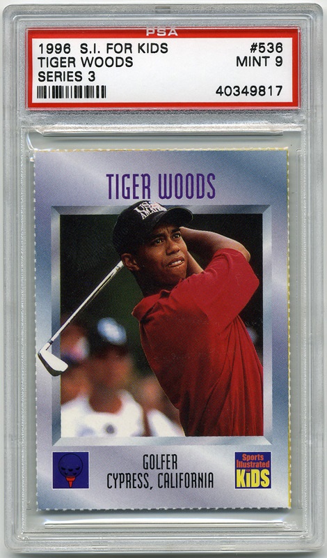 June 2005 Internet Auction - 1996 Sports Illustrated F.K. Tiger Woods PSA 9