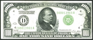 Historical - 1929 One Thousand Dollar Bill