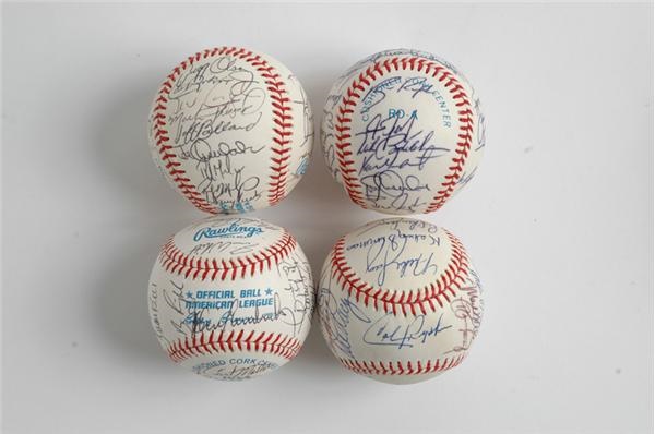 June 2005 Internet Auction - Collection of (4) Baltimore Orioles Team Signed Balls