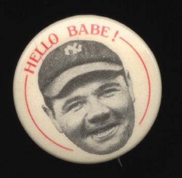 - 1920's Babe Ruth Pin (.75" diam.)