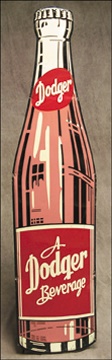 - 1950's Dodger Soda Advertising Sign (64" tall)