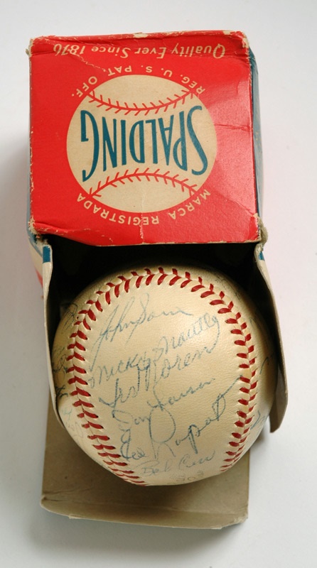 June 2005 Internet Auction - 1955 New York Yankees Team Signed Baseball