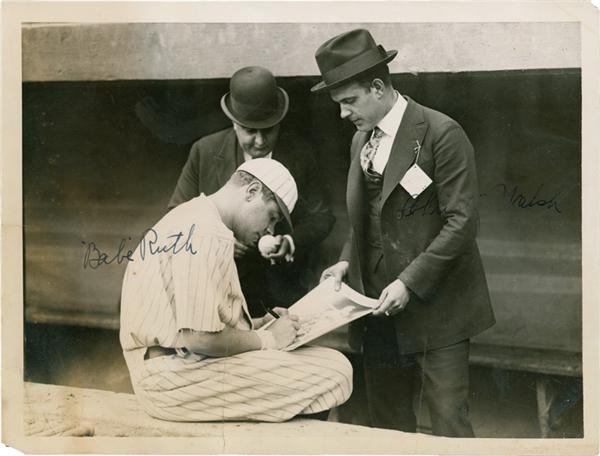 June 2005 Internet Auction - 1920s Babe Ruth Signing Wire Photo