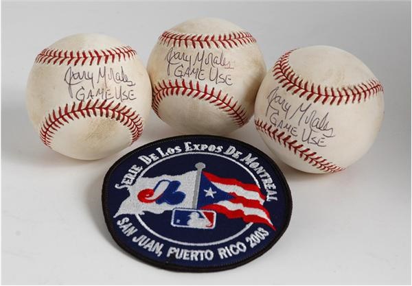 June 2005 Internet Auction - 2003 Montreal Expos Puerto Rican Series Game Used Baseballs