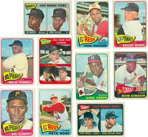 June 2005 Internet Auction - 1965 Topps Baseball Lot (400+)