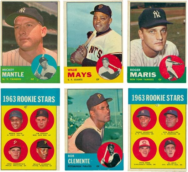 June 2005 Internet Auction - 1963 Topps Baseball Near Complete Set