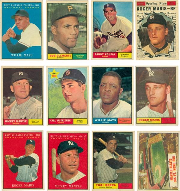 June 2005 Internet Auction - 1961 Topps Baseball Near Complete Set