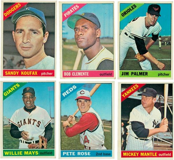 June 2005 Internet Auction - 1966 Topps Baseball Near Complete Set