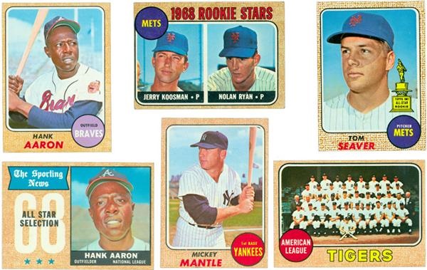 June 2005 Internet Auction - 1968 Topps Baseball Near Complete Set