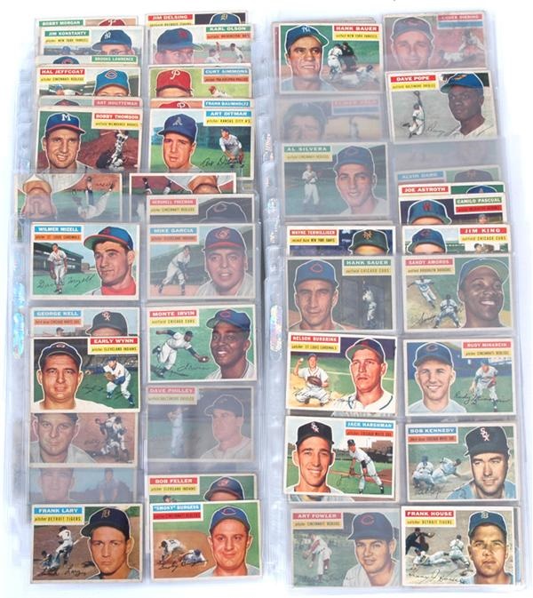June 2005 Internet Auction - 1956 Topps Baseball Starter Set With Many Stars and Hall of Famers
